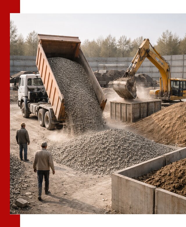 Доставка нерудных материалов с погрузкой и разгрузкой в Ленинске-Кузнецком