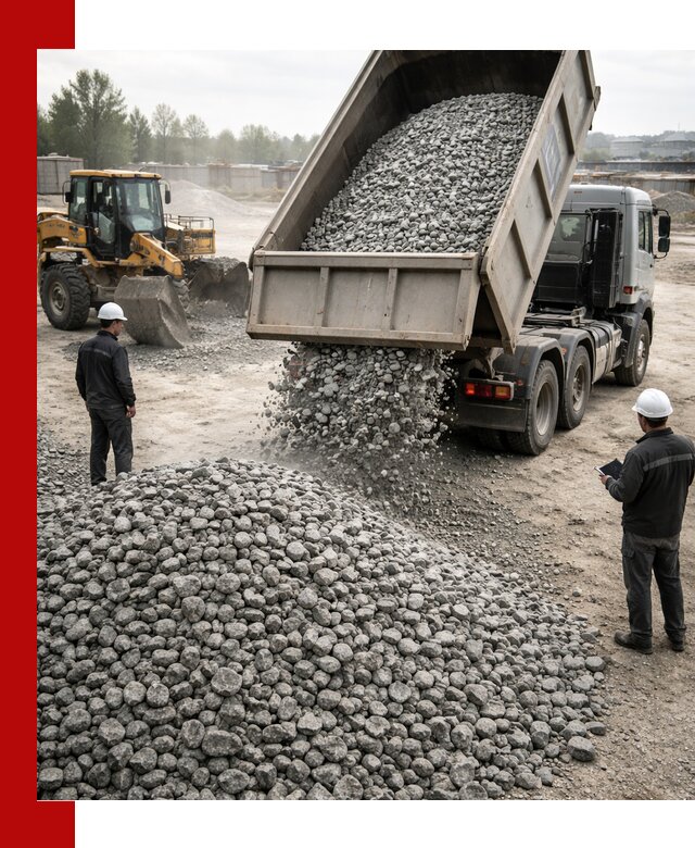 Доставка гранитного щебня фракции 20-40 в Ленинске-Кузнецком
