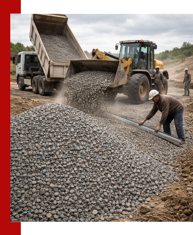 Гравийный щебень фракция 5-20 с доставкой в Ленинске-Кузнецком