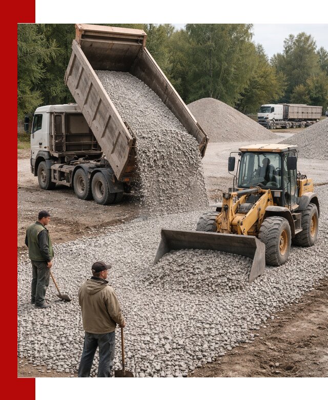 Купить гравийный щебень фракция 20-40 в Ленинске-Кузнецком с доставкой