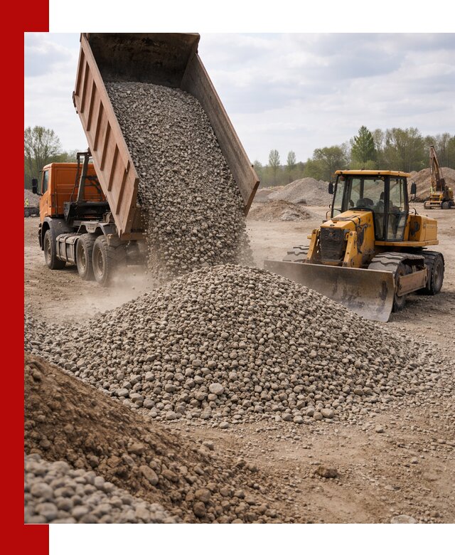 Доставка гравийного щебня фракции 40-70 в Ленинске-Кузнецком