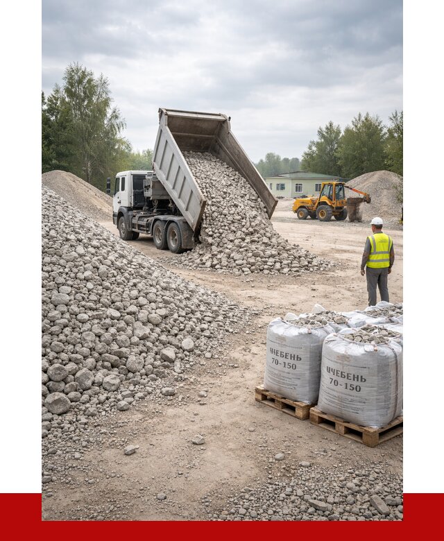 Известняковый щебень фракция 70-150 в Ленинске-Кузнецком от 1278 р. | ПРОНЕРУДЛнн