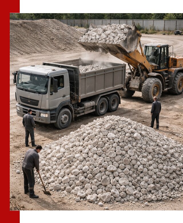 Известняковый щебень фракция 70–150 с доставкой в Ленинске-Кузнецком