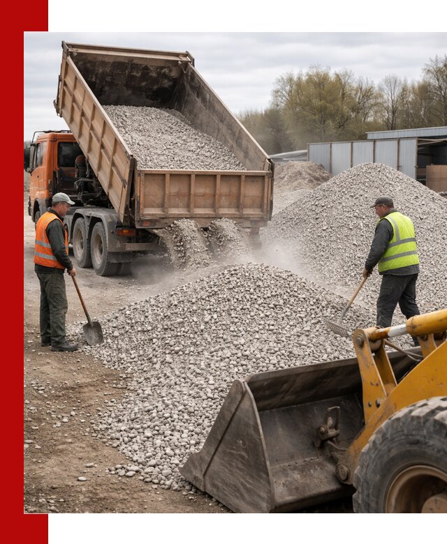 Доломитовый щебень фракции 5-20 с доставкой в Ленинске-Кузнецком