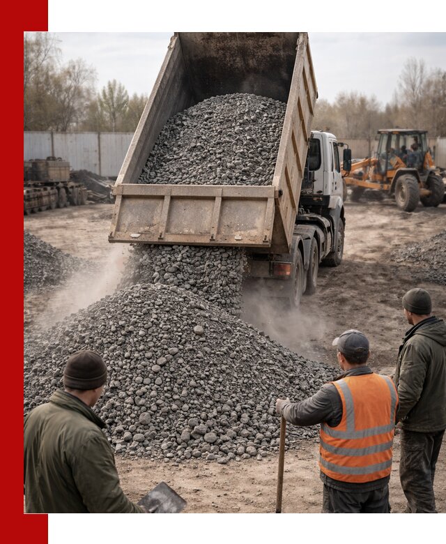 Доставка шлакового щебня в удобные сроки по выгодной цене в Ленинске-Кузнецком