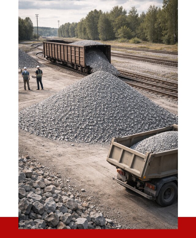 Железнодорожный щебень 20-60 в Ленинске-Кузнецком от 1738 р. | ПРОНЕРУДЛнн