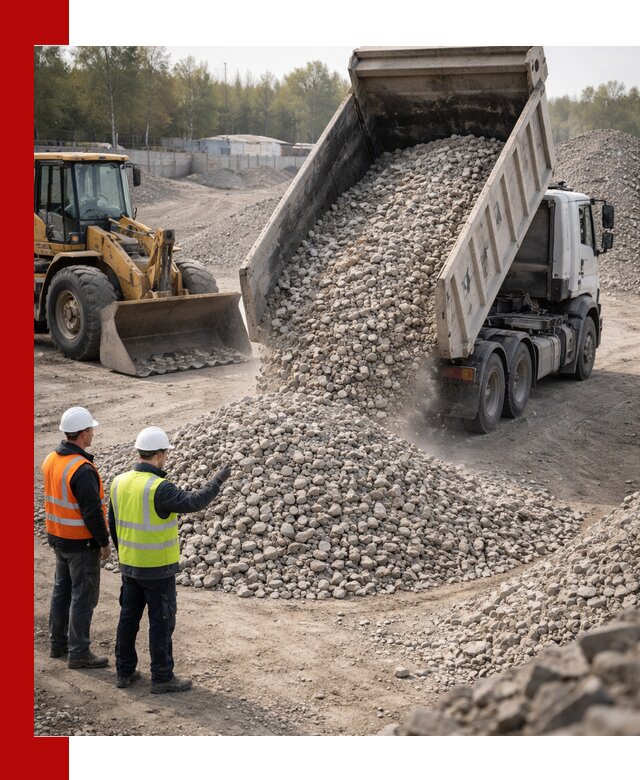 Вторичный щебень фракция 40–70 доставка в Ленинске-Кузнецком