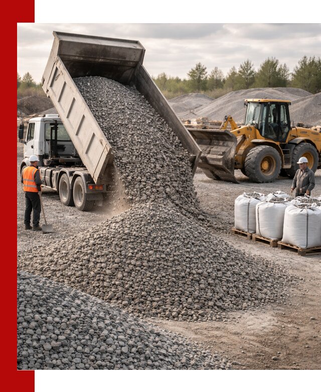 Бетонный щебень фракция 5–20 с доставкой в Ленинске-Кузнецком