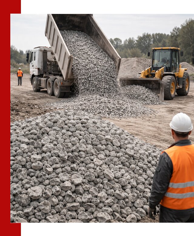 Доставка бетонного щебня фракции 20-40 в Ленинске-Кузнецком