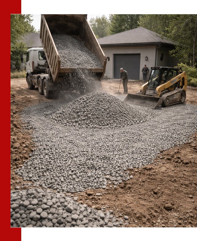 Щебень для парковки в Ленинске-Кузнецком: доставка и укладка качественного материала