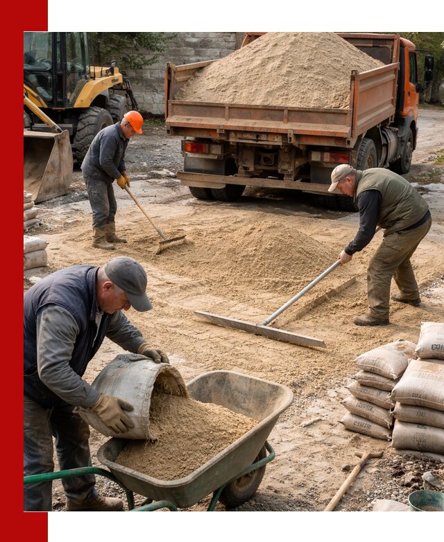 Поставка песка для стяжки в Ленинске-Кузнецком с быстрой доставкой