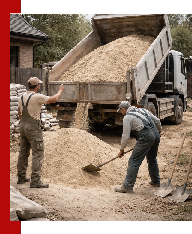 Песок для штукатурки с доставкой в Ленинске-Кузнецком качественный и чистый