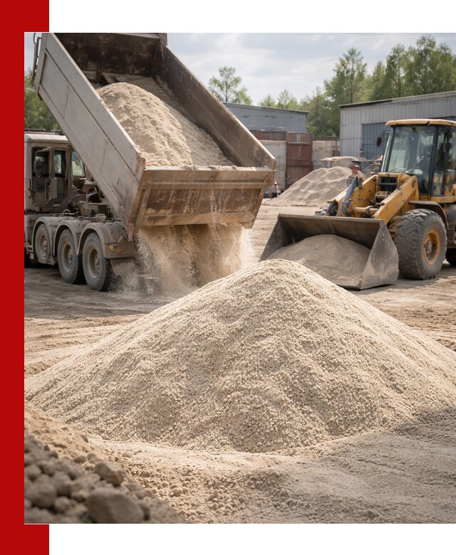 Кварцевый песок с доставкой в Ленинске-Кузнецком для строительных работ