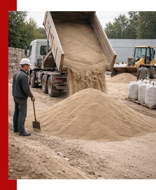 Кварцевый песок фракция 0–3 мм с доставкой в Ленинске-Кузнецком