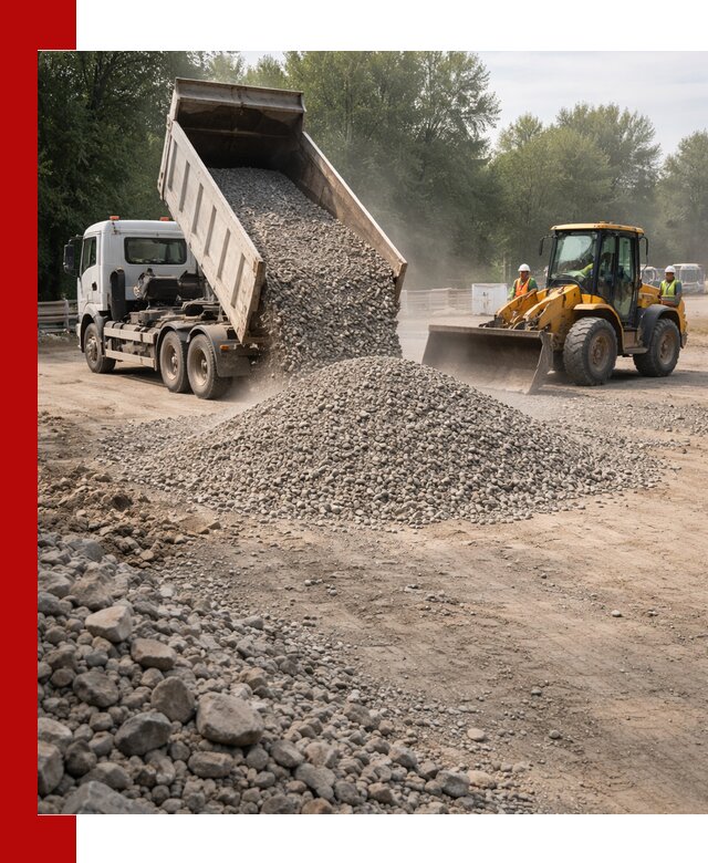 Гравий фракция 5–20 доставка в Ленинске-Кузнецком оптом и в розницу