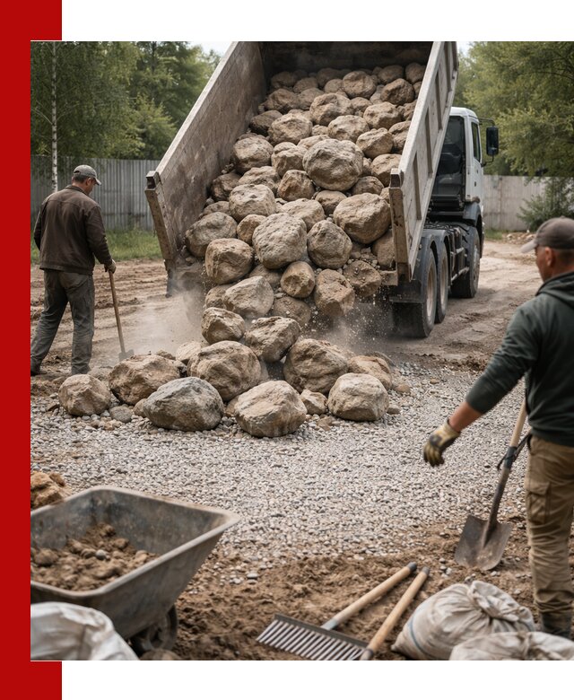 Доставка и укладка булыжника в Ленинске-Кузнецком