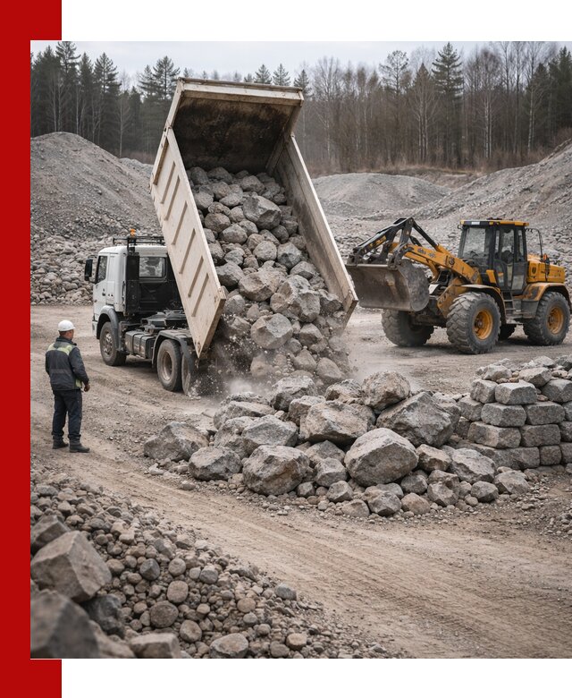 Доставка и продажа бутового гранитного камня в Ленинске-Кузнецком