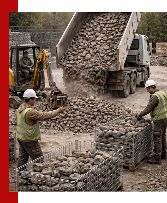 Камень для габионов фракция 100–201 в Ленинске-Кузнецком