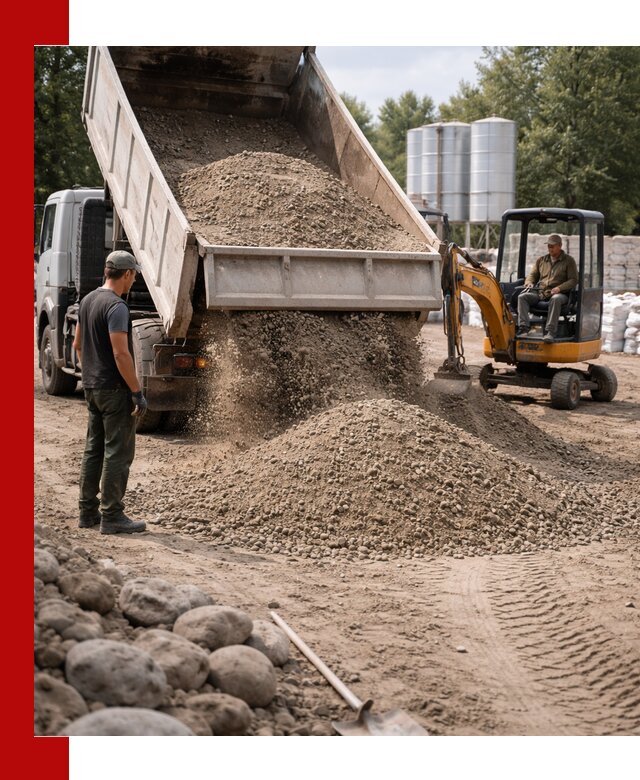 Доставка ПГС С3 в Ленинске-Кузнецком самосвалами и миксерами