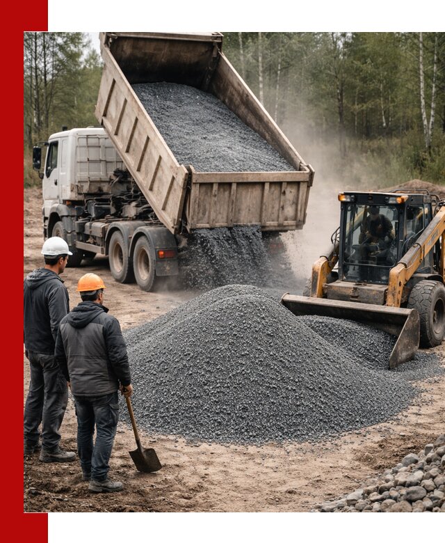Гранитный отсев 0-5 с доставкой и разгрузкой в Ленинске-Кузнецком