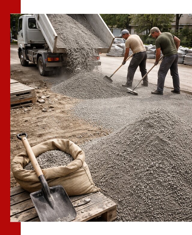 Отсев для тротуарной плитки в Ленинске-Кузнецком — доставка и укладка