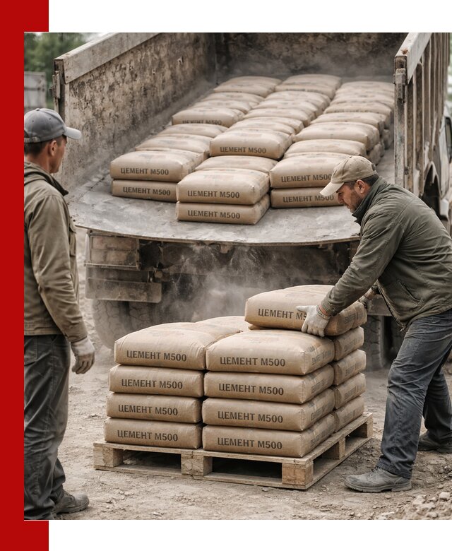 Цемент М500 с доставкой самосвалом в Ленинске-Кузнецком