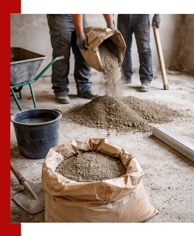 Доставка сухой смеси для стяжки в Ленинске-Кузнецком