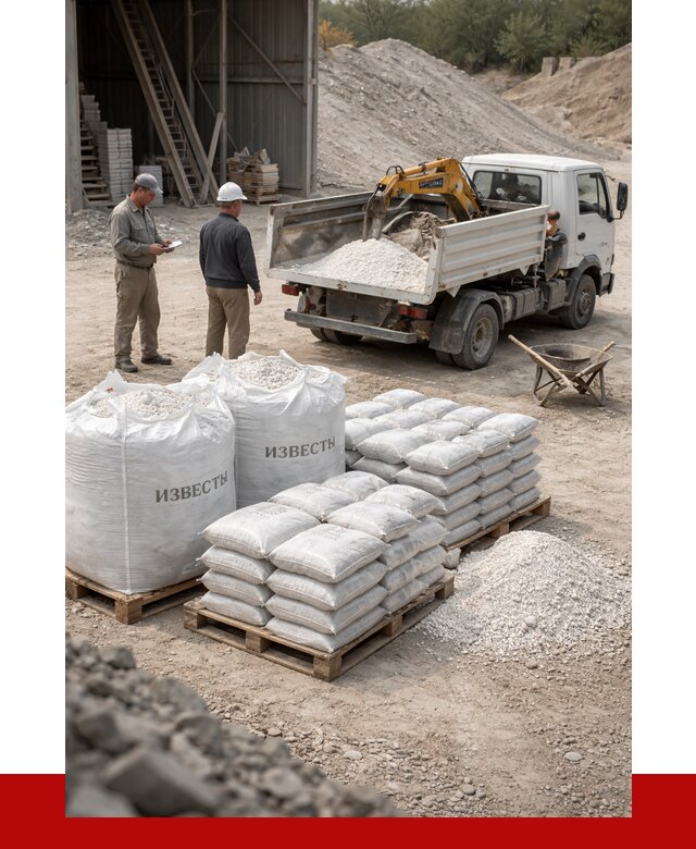 Известь строительная в Ленинске-Кузнецком с доставкой от 4293 р. | ПРОНЕРУДЛнн