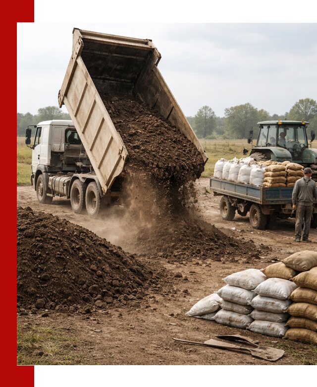 Доставка грунта и удобрений оптом в Ленинске-Кузнецком для сельхоз и строительства
