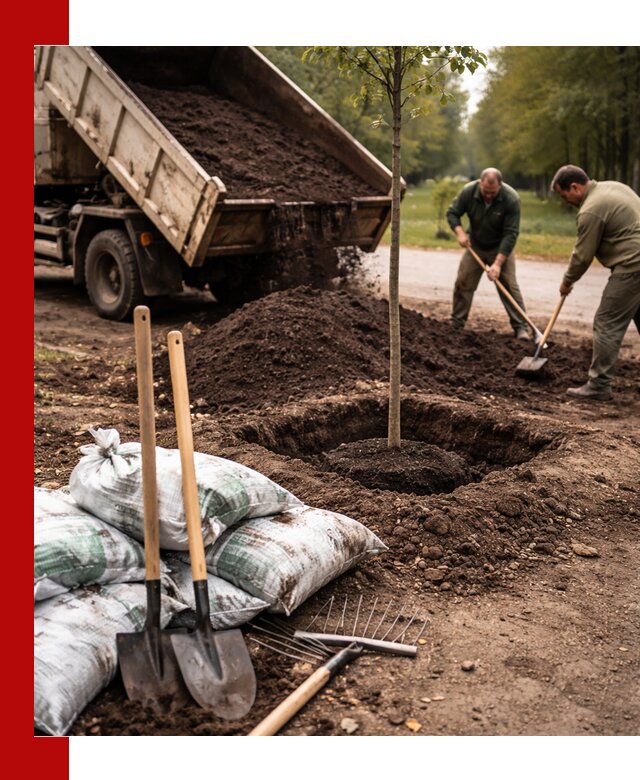 Грунт для посадки деревьев в Ленинске-Кузнецком — доставка и подготовка почвы
