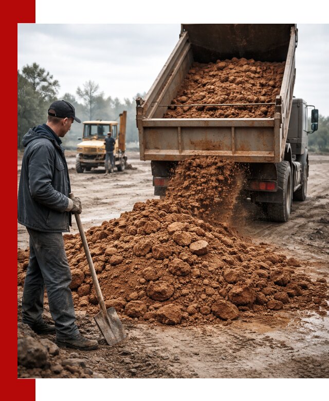 Глина для засыпки в Ленинске-Кузнецком с доставкой самосвалами