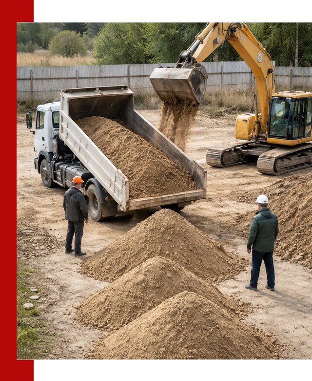 Доставка супеси вагонными и автопартиями в Ленинске-Кузнецком