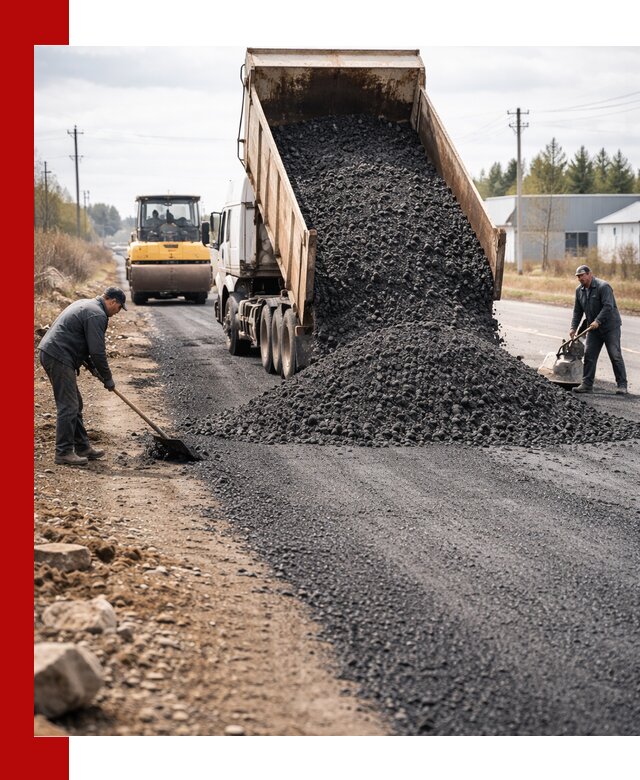 Асфальтовая крошка для дорог в Ленинске-Кузнецком — поставка и доставка