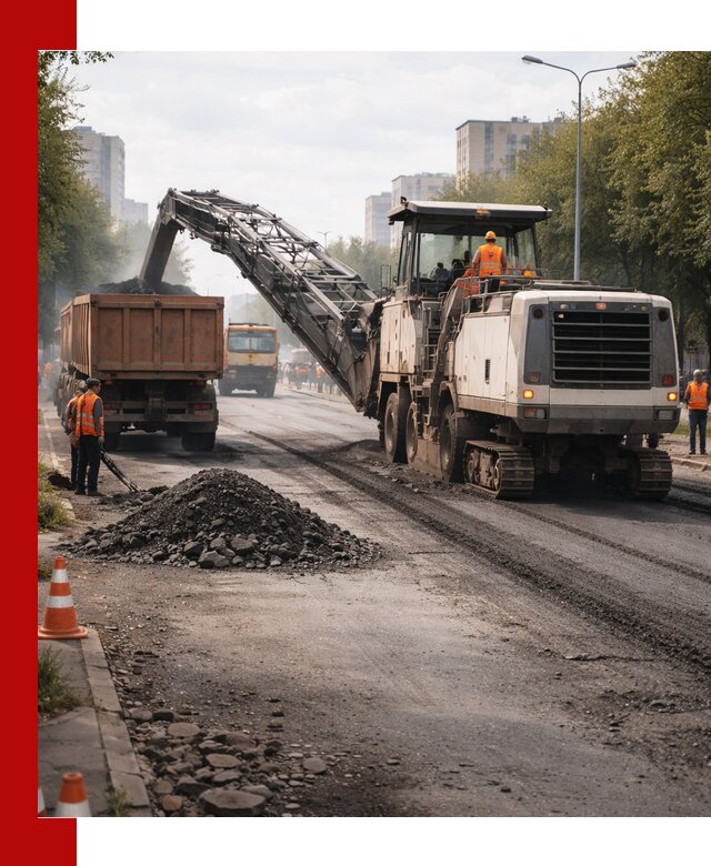 Фрезерованный асфальт в Ленинске-Кузнецком — удаление и вывоз старого покрытия