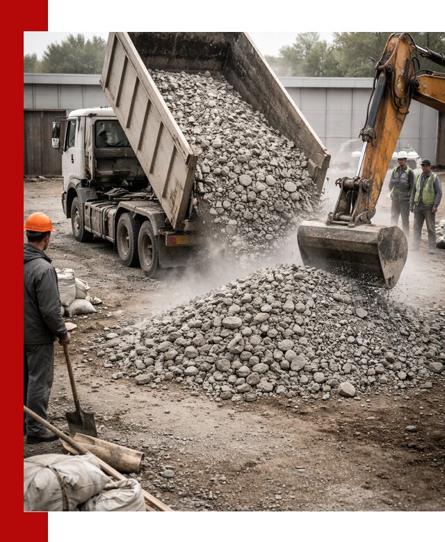 Доставка дробленого бетона в Ленинске-Кузнецком оптом и в розницу