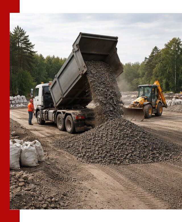 Доставка дробленого асфальта в Ленинске-Кузнецком для дорожных работ