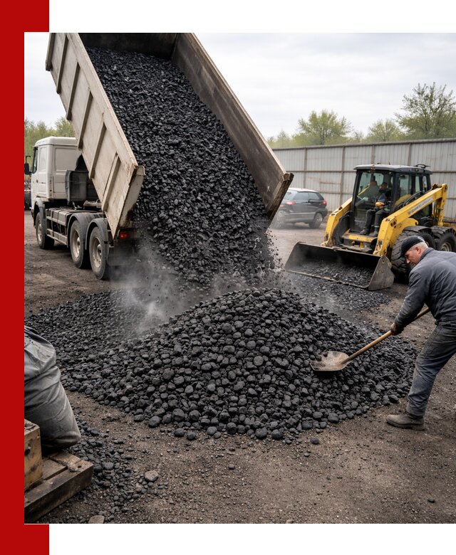 Доставка угля орех в Ленинске-Кузнецком оптом и в розницу
