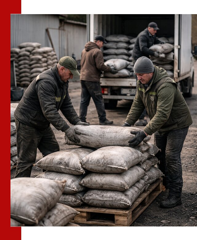 Доставка угля в мешках по выгодным ценам в Ленинске-Кузнецком