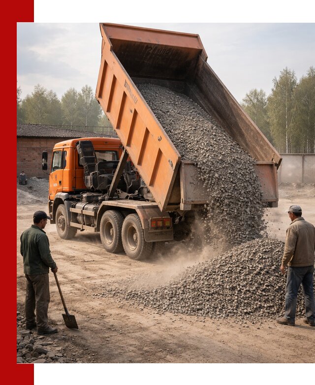 Доставка самосвалом 20 м3 в Ленинске-Кузнецком быстро и надежно