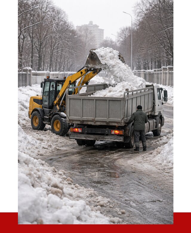 Вывоз снега с погрузкой в Ленинске-Кузнецком от 3577 р. ПРОНЕРУДЛнн