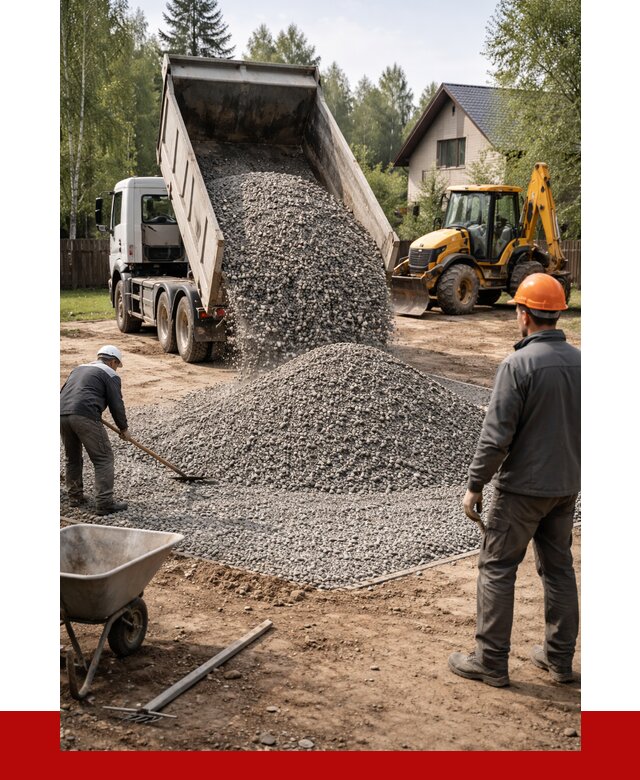 Отсыпка участка щебнем в Ленинске-Кузнецком от 6644 р. ПРОНЕРУДЛнн